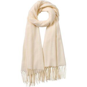 Women's Beige Winter Cashmere Feel Plaid Scarf Pashmina Shawls And Wraps